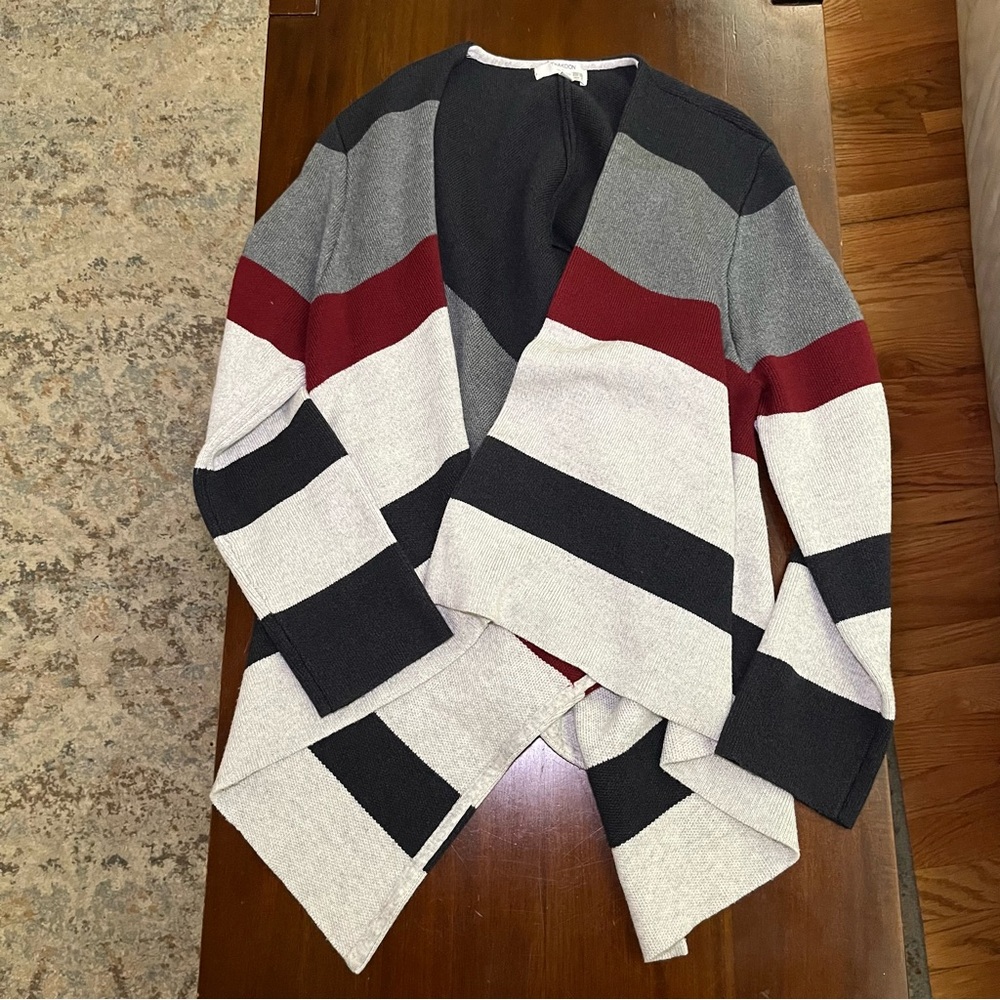 Thakoon Collective Black and Gray Knit Cardigan